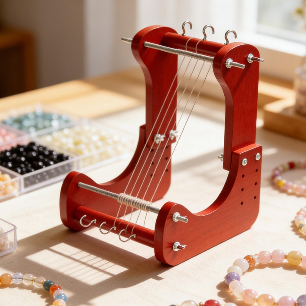 Jewelry Making Tools - Wooden Beading Loom Kit Adjustable Length,