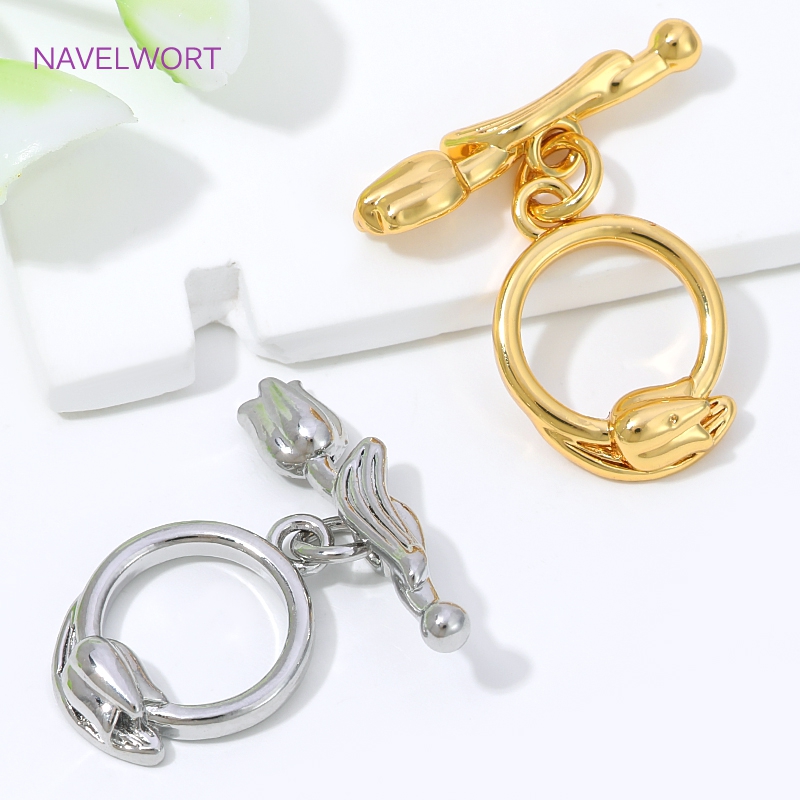 18K Gold Plated Brass Toggle C - Jewelry Making Items 评论和价格