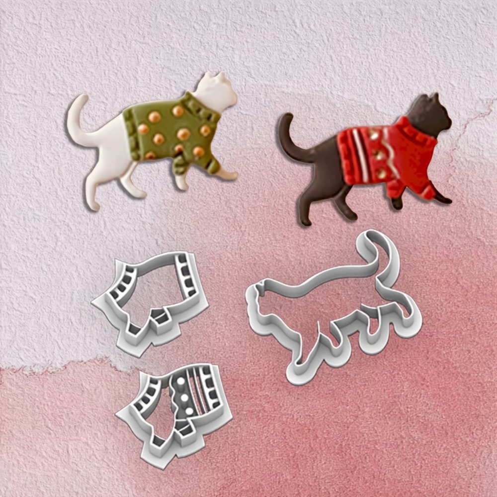 3Pcs Christmas Sweater Cat Pol - Jewelry Making Hand Tools 评论和价格
