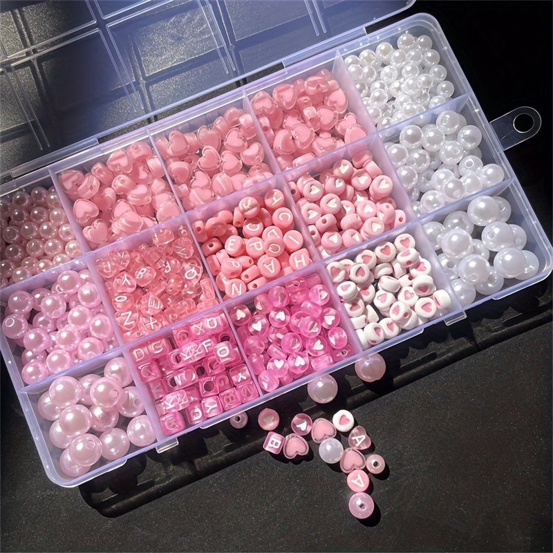 10-Piece Pink Alphabet Box, Ac - Jewelry Making Tutorials 评论和价格