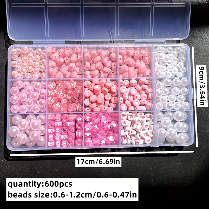 10-Piece Pink Alphabet Box, Ac - Jewelry Making Tutorials 评论和价格