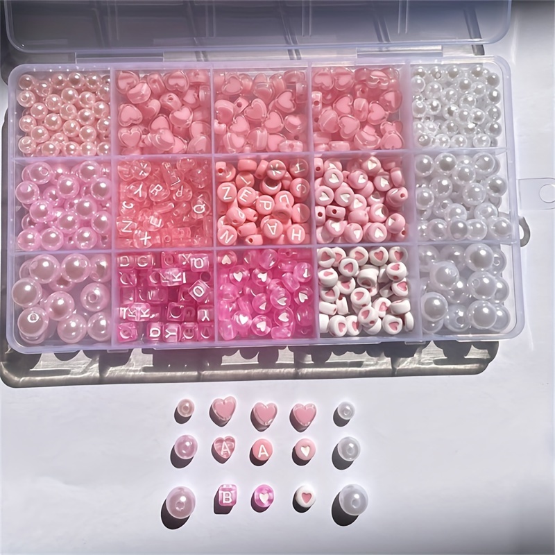 10-Piece Pink Alphabet Box, Ac - Jewelry Making Tutorials 评论和价格