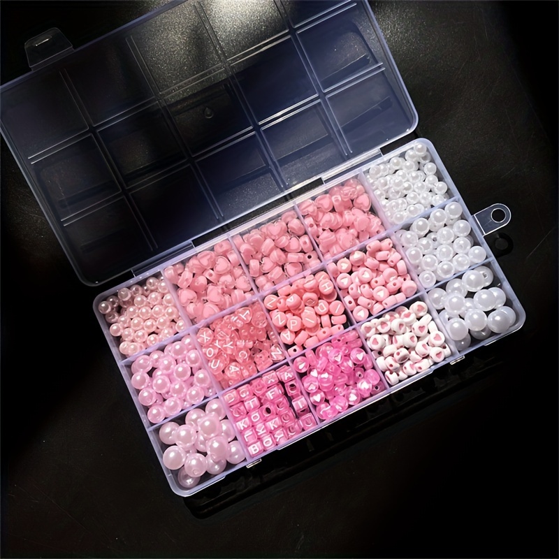 10-Piece Pink Alphabet Box, Ac - Jewelry Making Tutorials 评论和价格