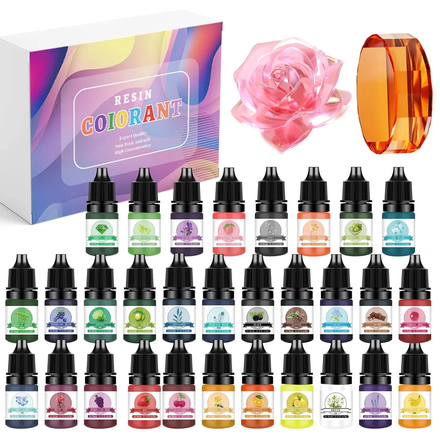 30Colors 5ml Epoxy Resin Pigme - Jewelry Making Tutorials 评论和价格