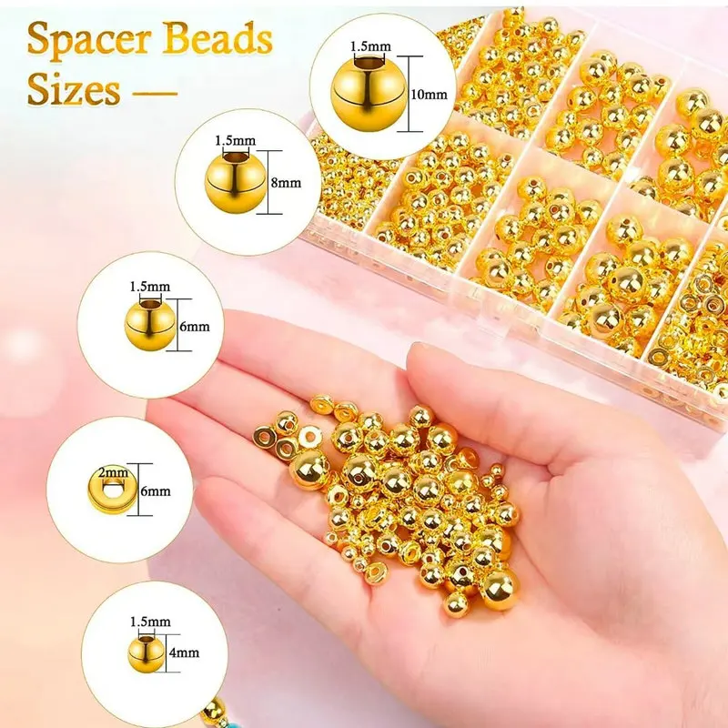 1000pcs Golden Spacer Beads Ki - Jewelry Making Tutorials 评论和价格