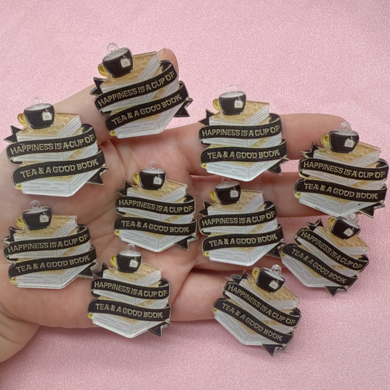 10pcs acrylic book coffee quot - Jewelry Making Guide Book 评论和价格