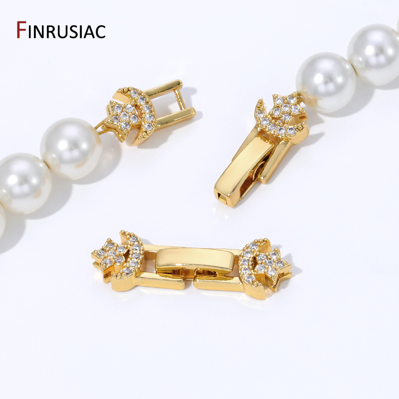 18K Gold Plated Brass Pearl Cl - Jewelry Making Items 评论和价格