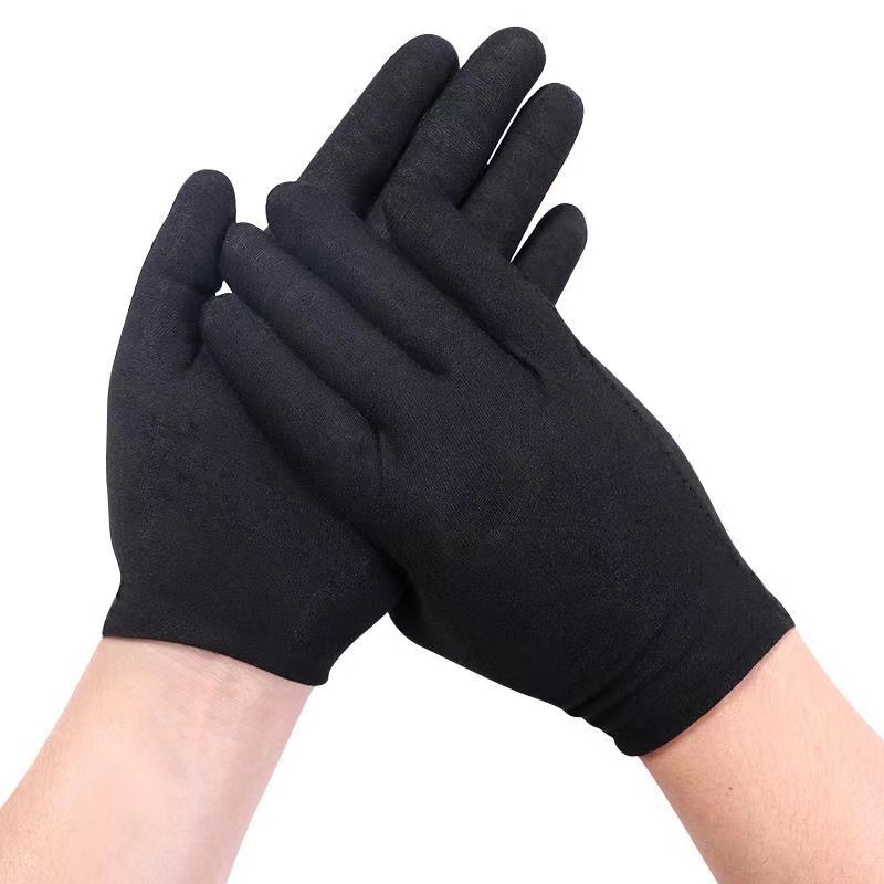 Black Cotton Gloves Washable M - Jewelry Making Gloves 评论和价格