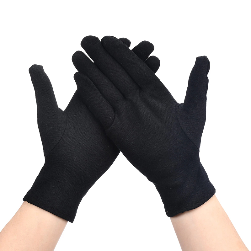 Black Cotton Gloves Washable M - Jewelry Making Gloves 评论和价格