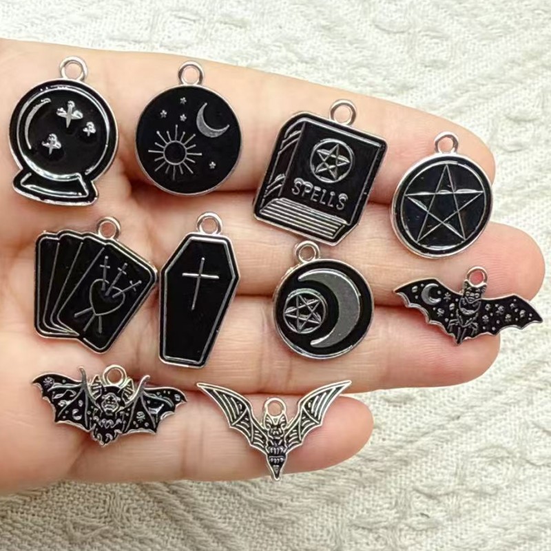 10pcs Moon Star Cross Book Cha - Jewelry Making Guide Book 评论和价格