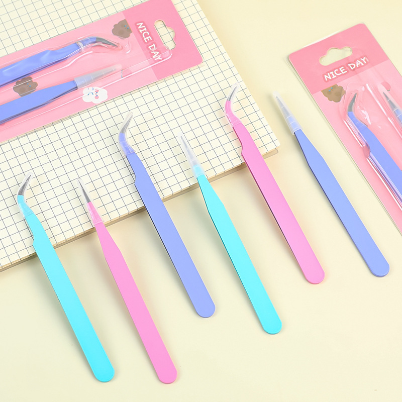 6pcs Tweezers Set - Angle and  - Jewelry Making Hand Tools 评论和价格