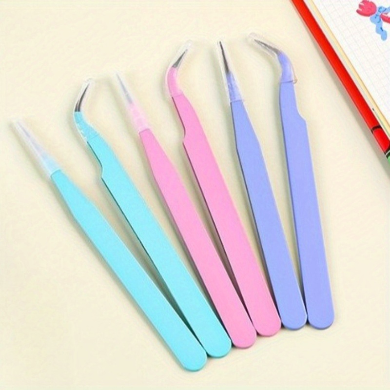 6pcs Tweezers Set - Angle and  - Jewelry Making Hand Tools 评论和价格