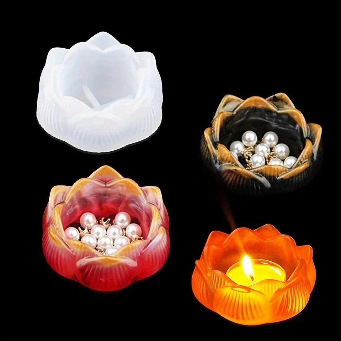 1pc DIY Lotus Flower Silicone  - Jewelry Making Light 评论和价格